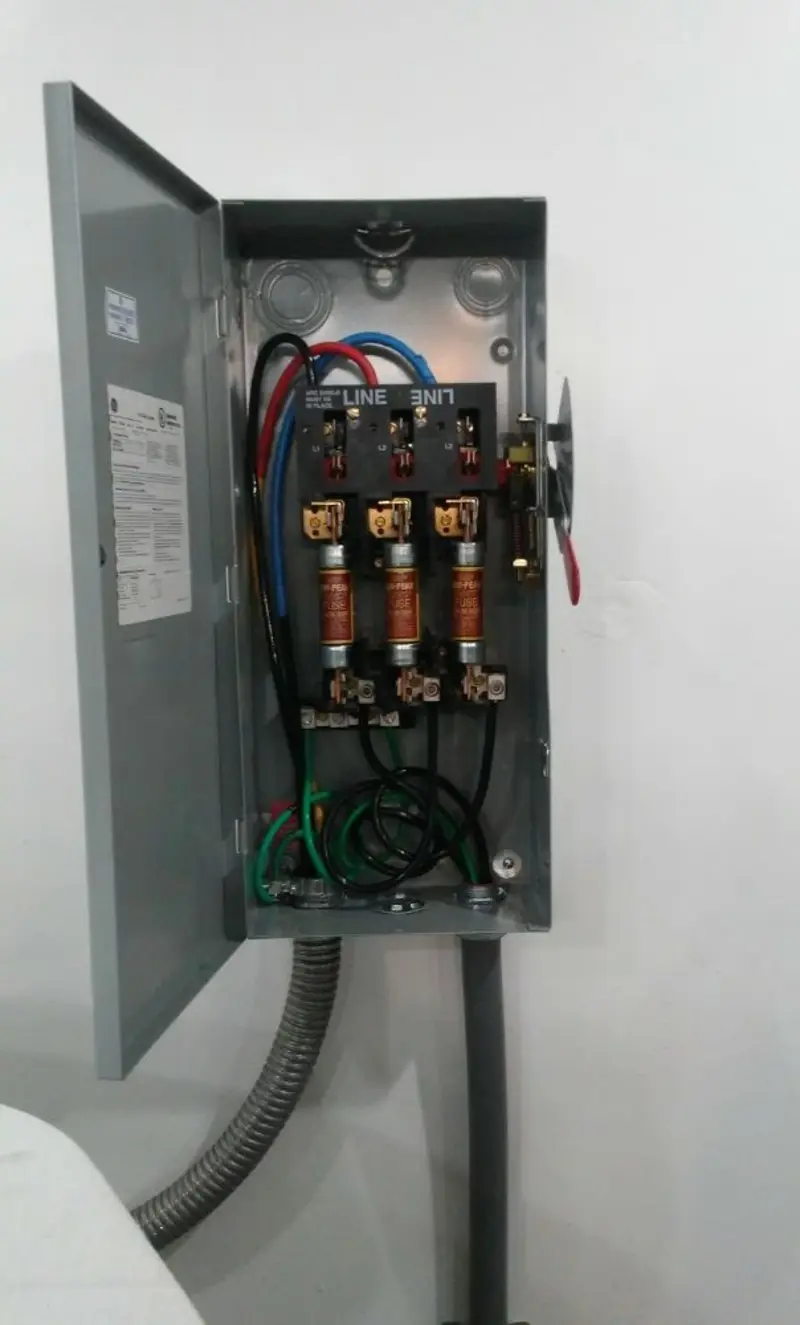 Three-phase disconnect switch installed for Electrical Wiring & Rewiring in West Frankfort
